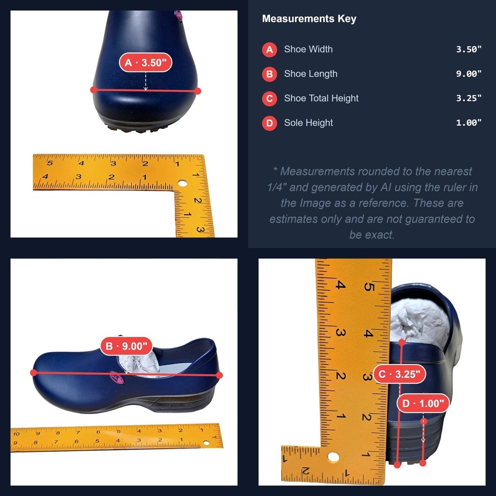 Sticky Shoes Clogs Slip Resistant Navy Blue Work New Boho Chic Trendy Cute - Picture 3 of 11